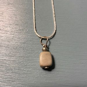 small grey stone necklace